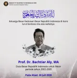 Mantan Duta Besar Indonesia untuk Mesir Bachtiar Aly Meninggal Dunia